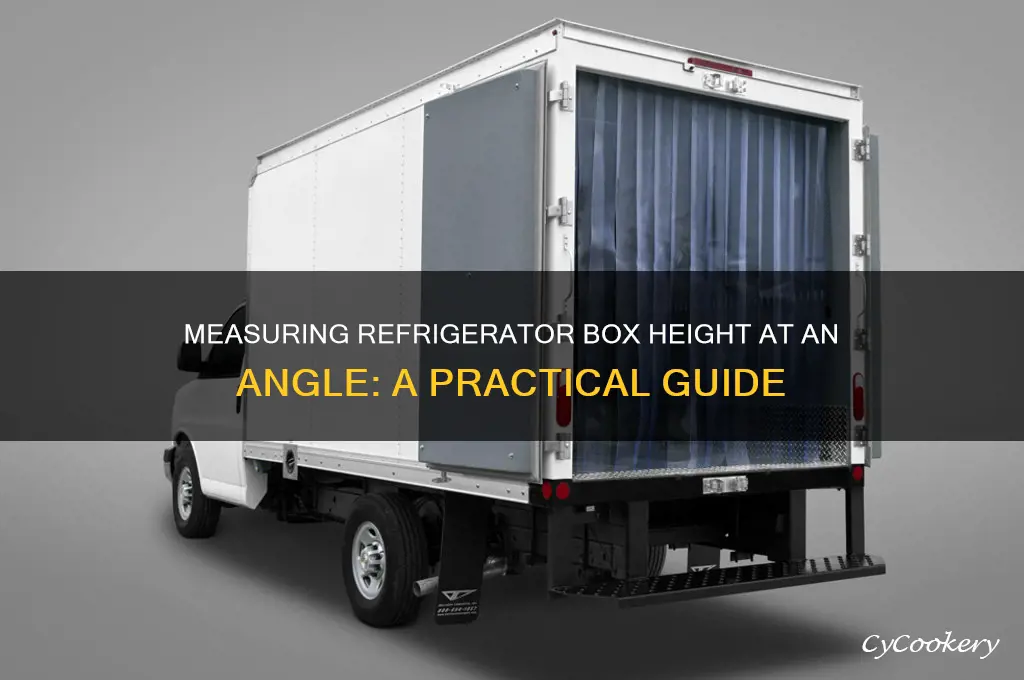 how tall is a refrigerator box at an angle