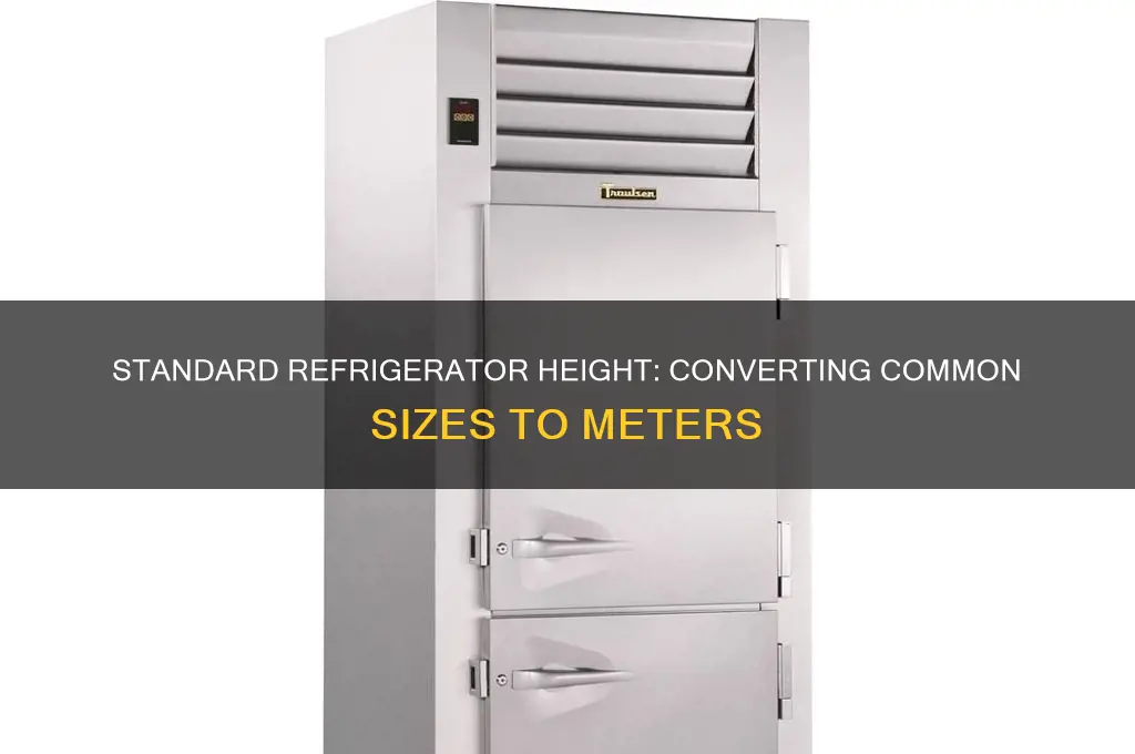 how tall is a refrigerator in meters