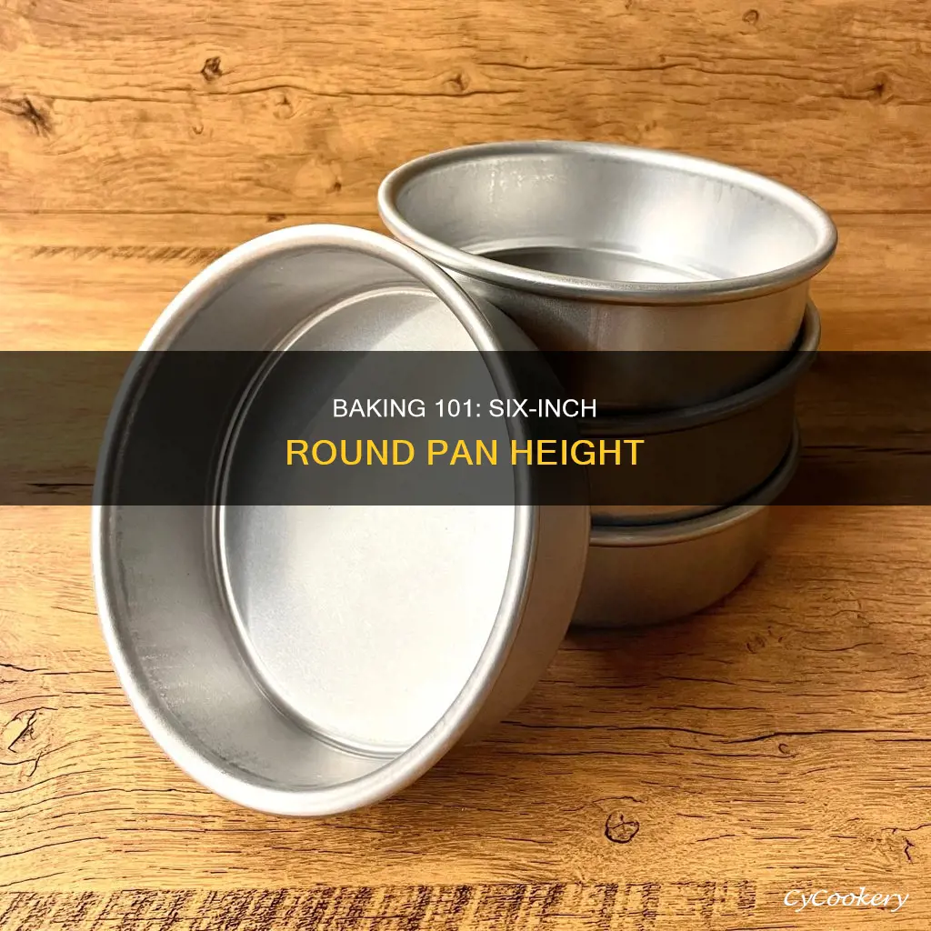 how tall is a six inch round pan