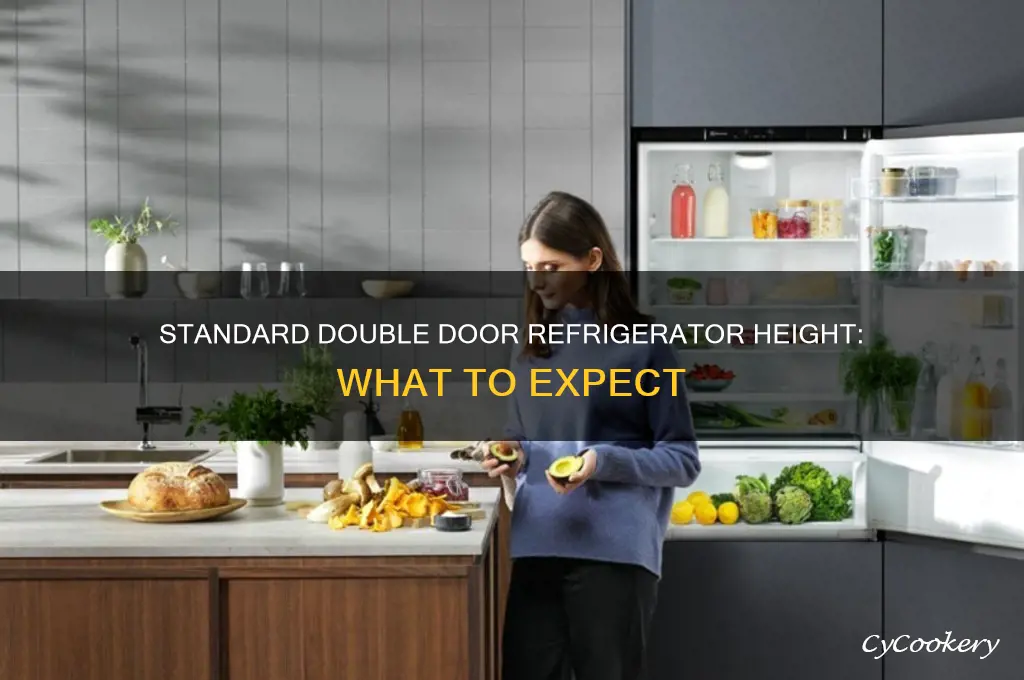 how tall is a standard double door refrigerator