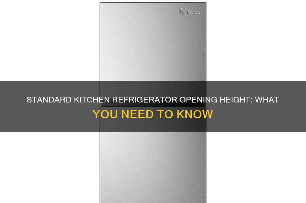 how tall typical refrigerator opening in kitchen