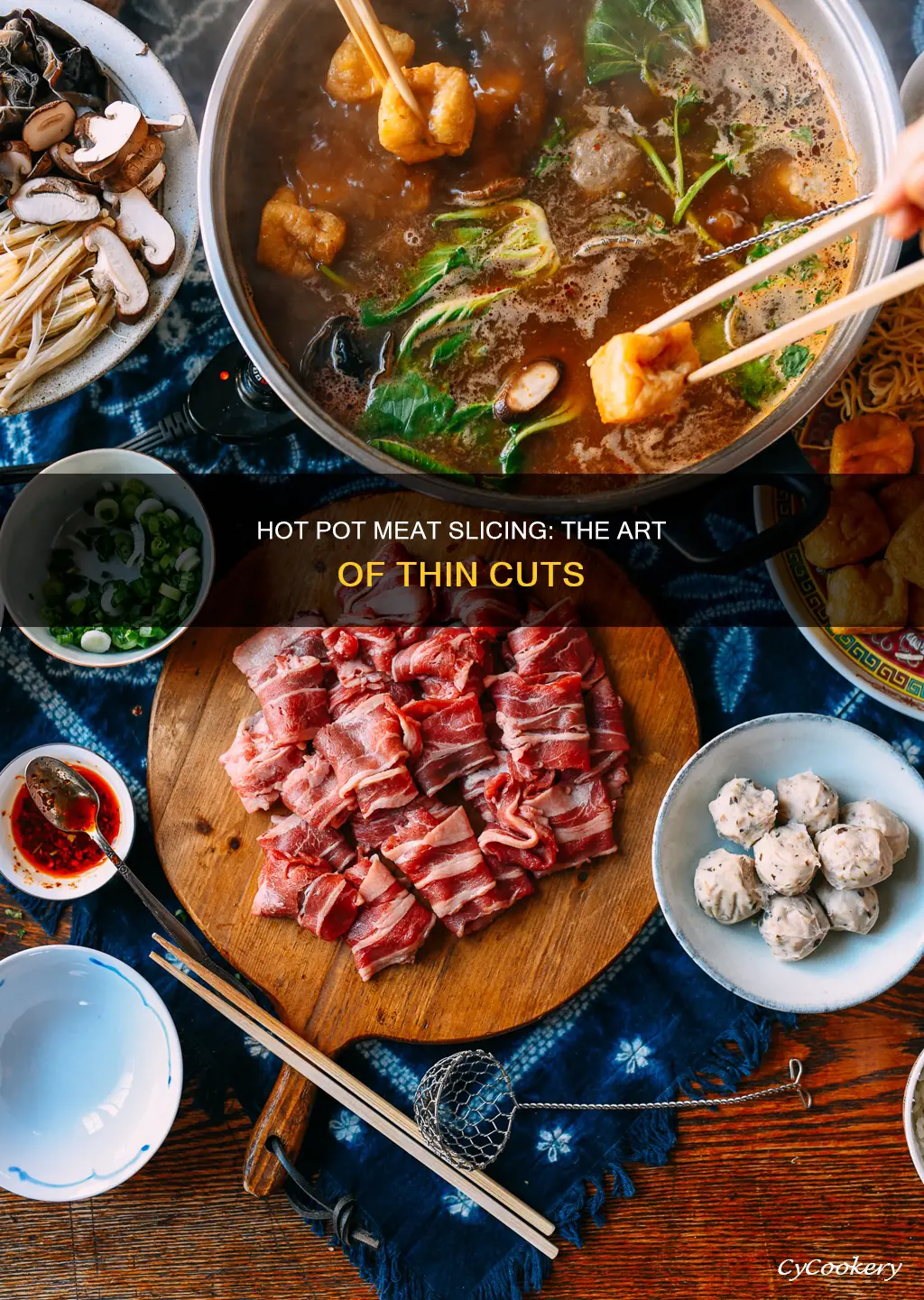 how thin to slice meat for hot pot