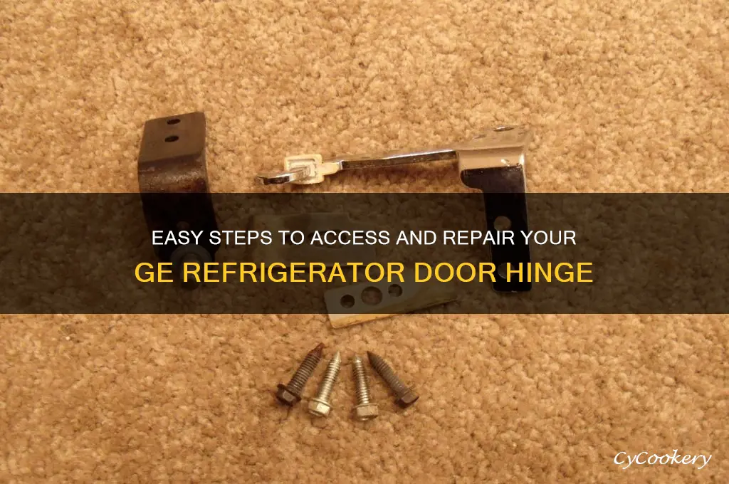 how to access ge door hinge refrigerator