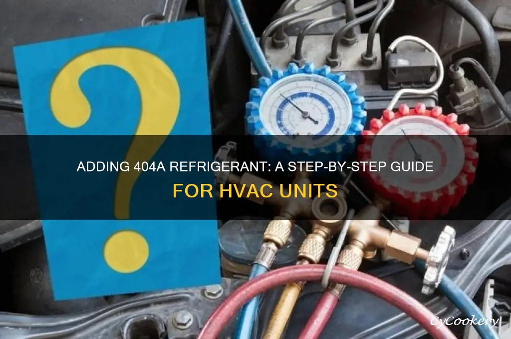 how to add 404a refrigerant to a unit