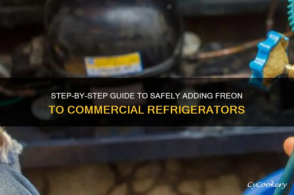 how to add freon to a commercial refrigerator
