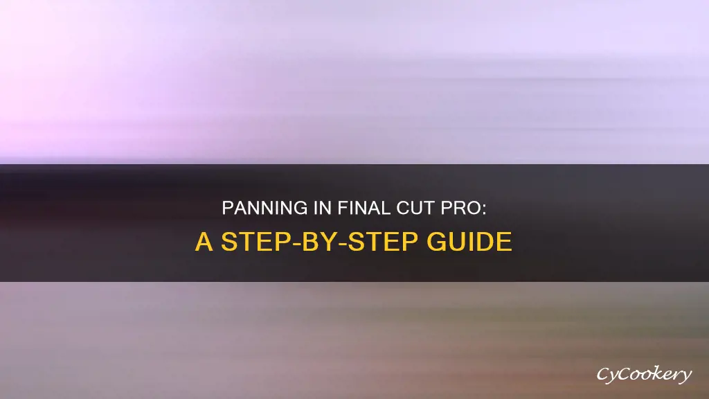 how to add pan in final cut pro