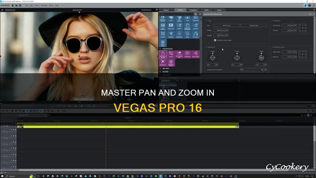 how to add pan zoom in vegas pro 16