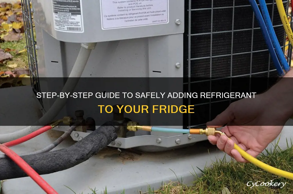 how to add refigerant to a refrigerator