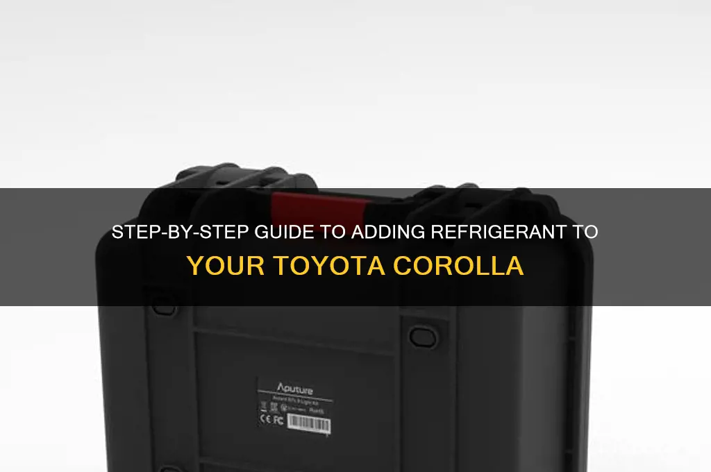how to add refrigerant air in corolla