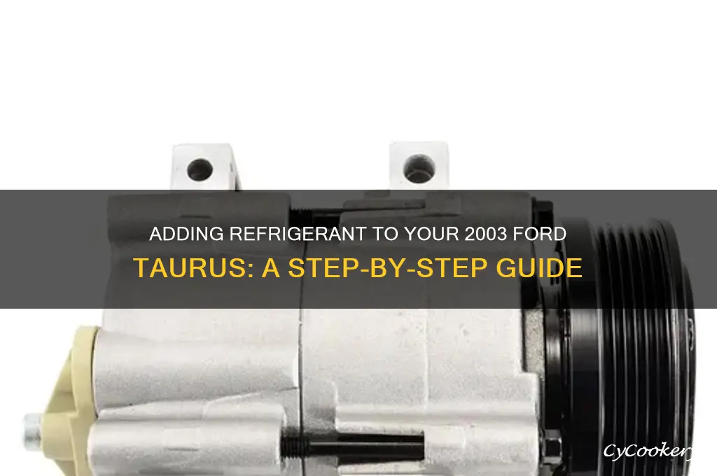 how to add refrigerant to 2003 ford tauras