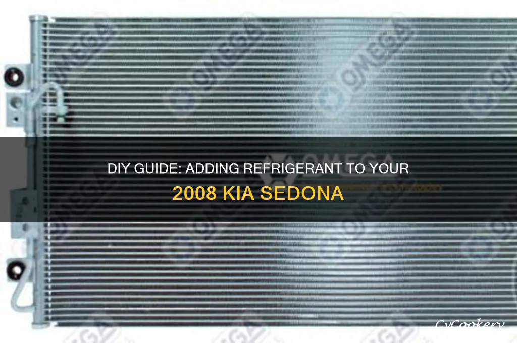 how to add refrigerant to 2008 kia sedona