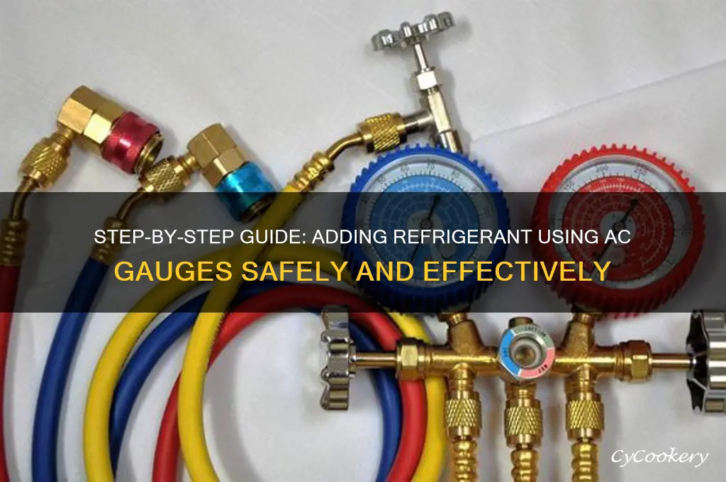 how to add refrigerant with ac gauges
