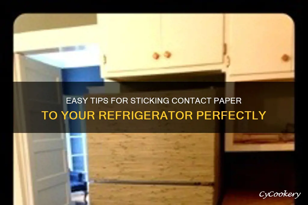 how to adhere contact poaper to refrigerator