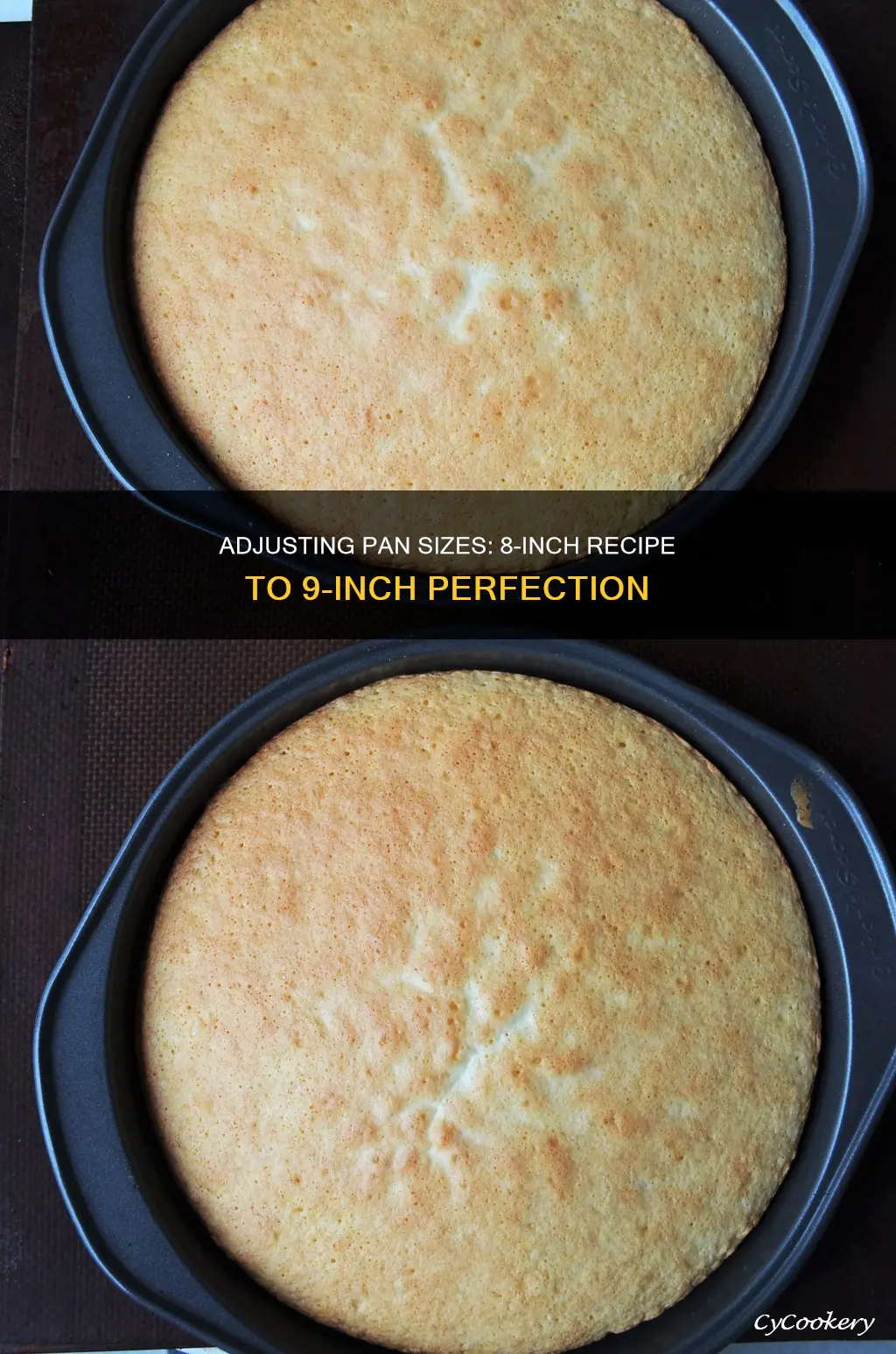 how to adjust 8in pan to 9in