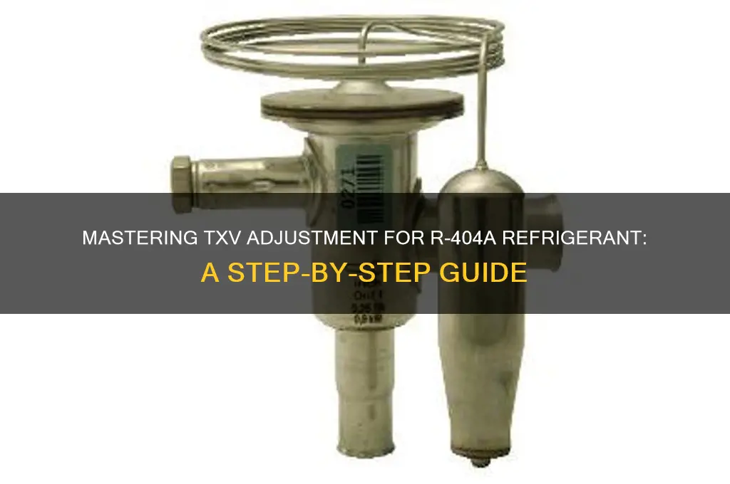 how to adjust a txv for 404 refrigerant