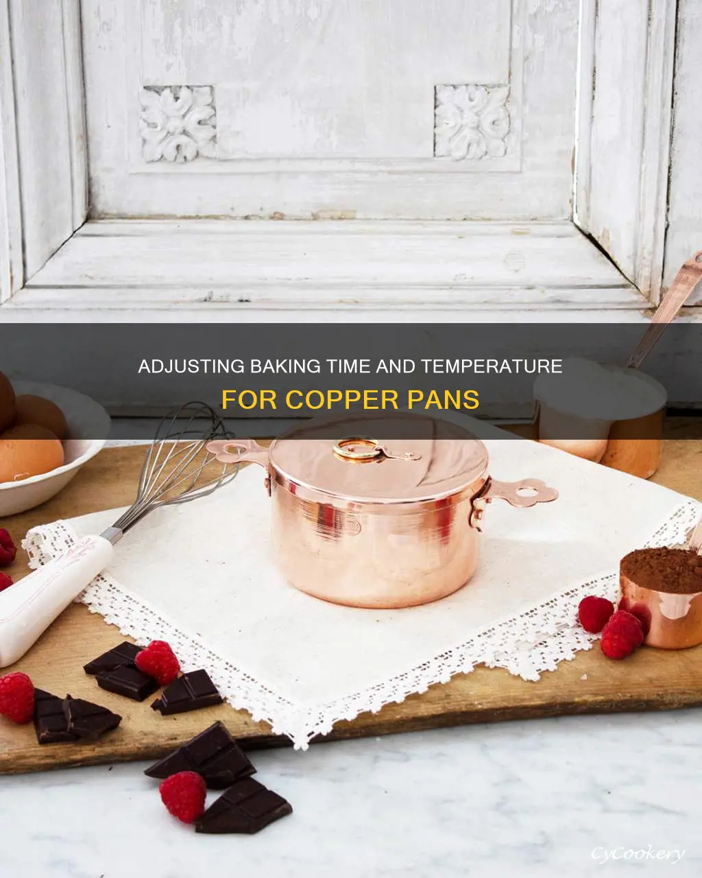 how to adjust baking time and temperature for copper pan