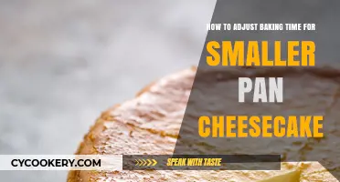 Adjusting Baking Time: Smaller Pan Cheesecake