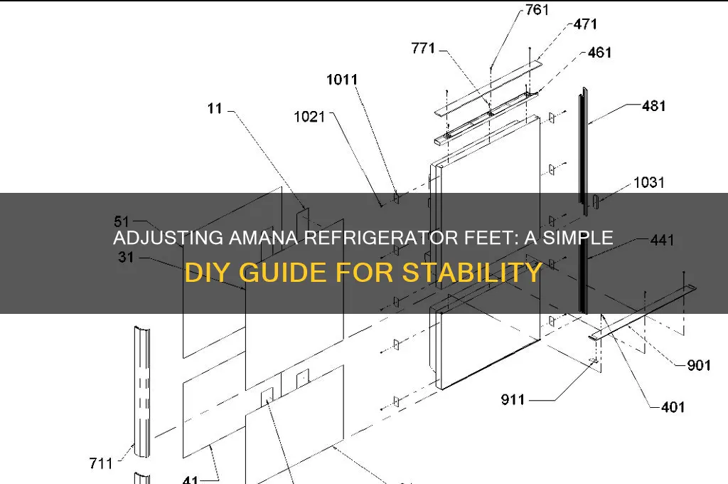 how to adjust feet on amana refrigerator