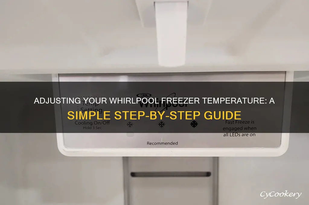 how to adjust freezer temp on whirlpool refrigerator