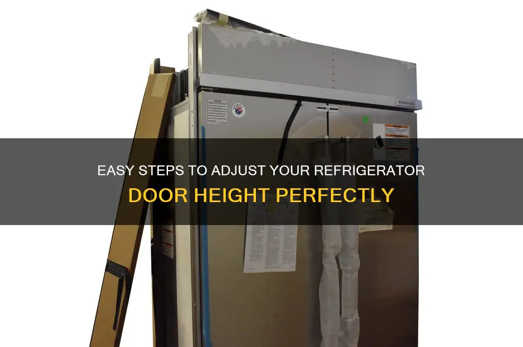 how to adjust height of refrigerator door