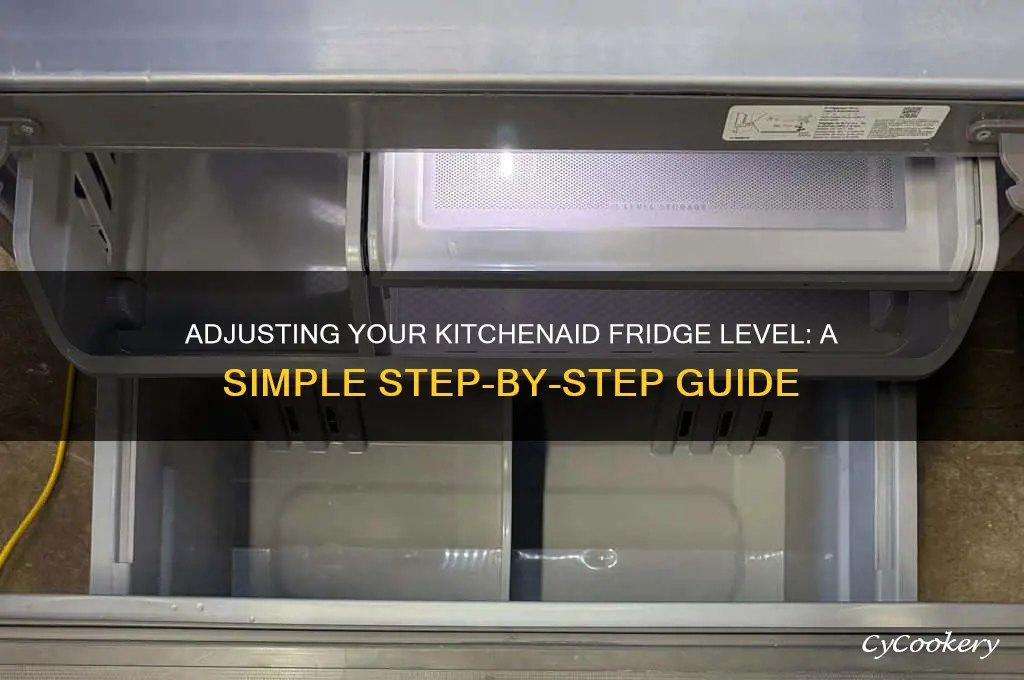 how to adjust level on kitchenaid refrigerator