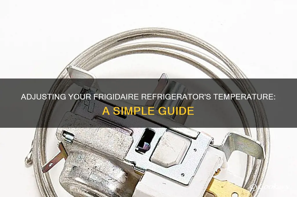 how to adjust ref temperature for frigidaire refrigerator