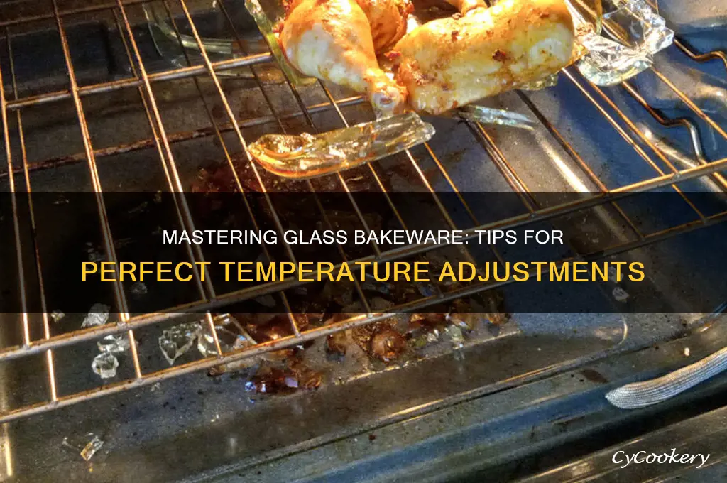 how to adjust temperature when using glass pans