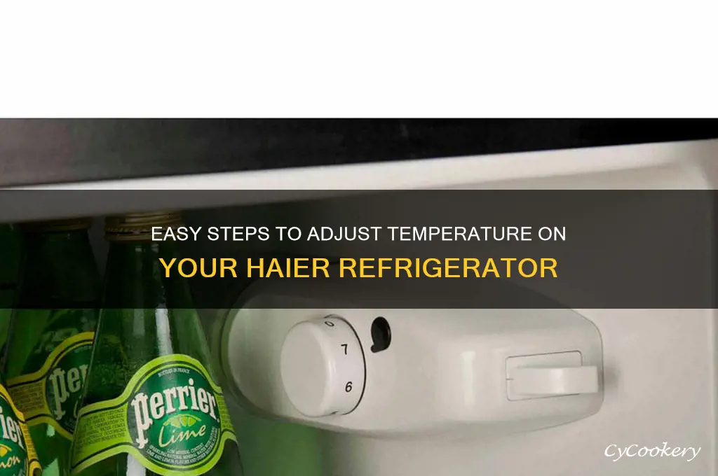 how to adjust the temperature on a haier refrigerator