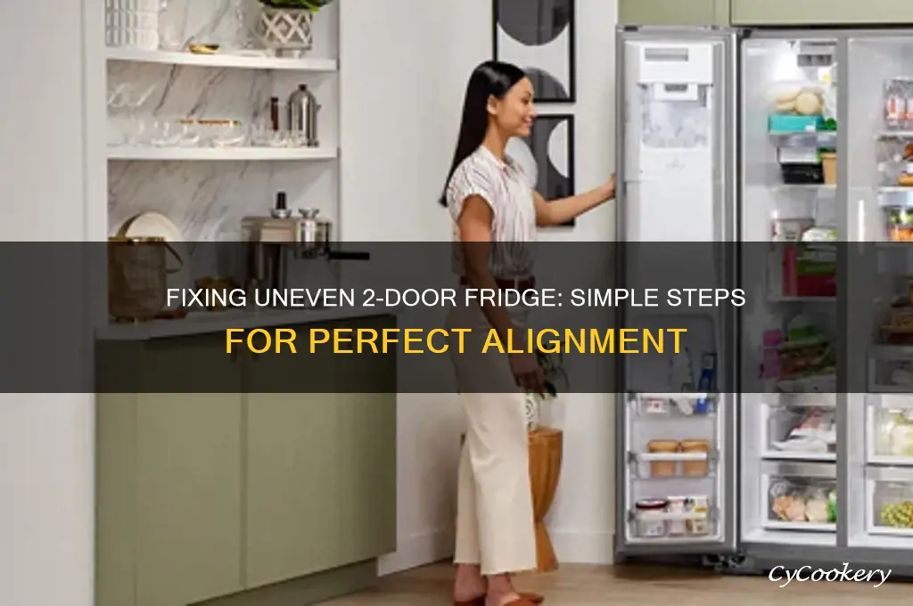 how to adjust uneven 2 door refrigerator