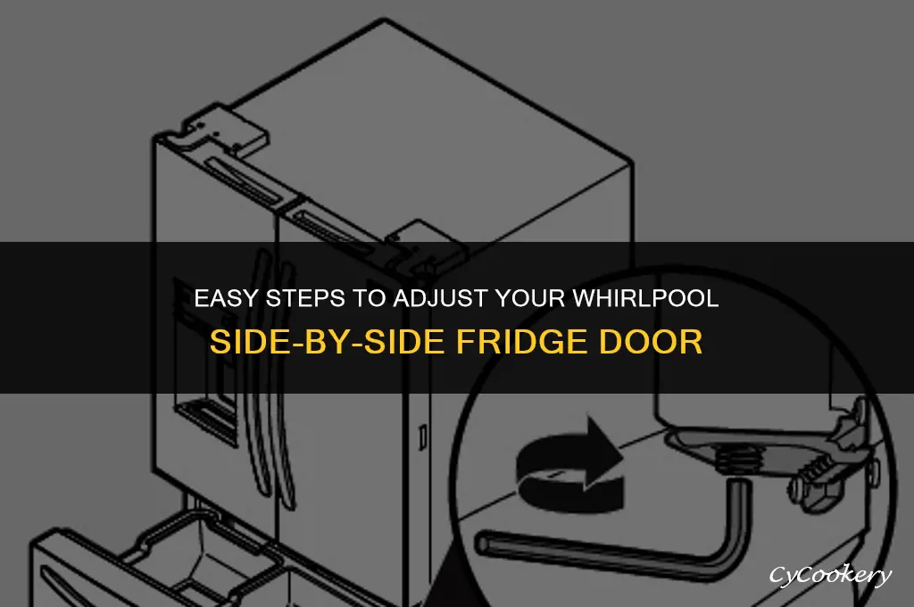 how to adjust whirlpool side by side refrigerator door