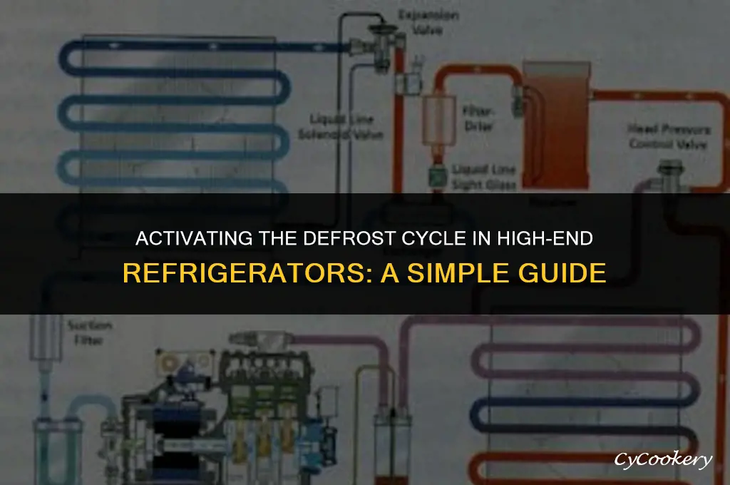 how to aktevate defrost cycle hi end refrigerator