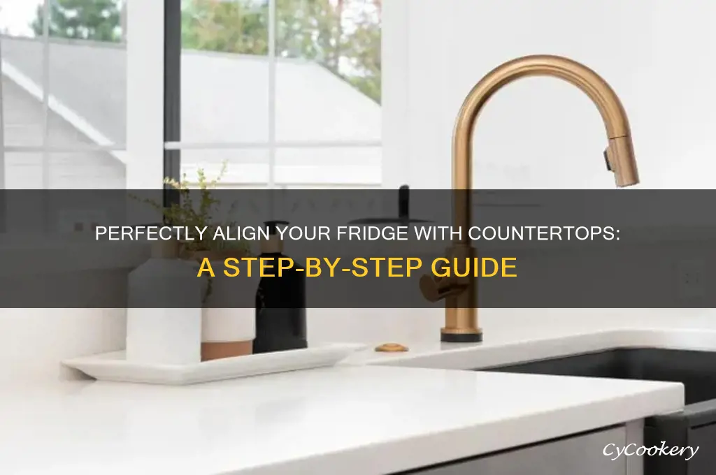 how to align a refrigerator with countertop