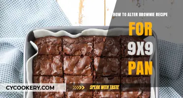 Baking Brownies: Adjusting Recipe for 9x9 Pan Perfection