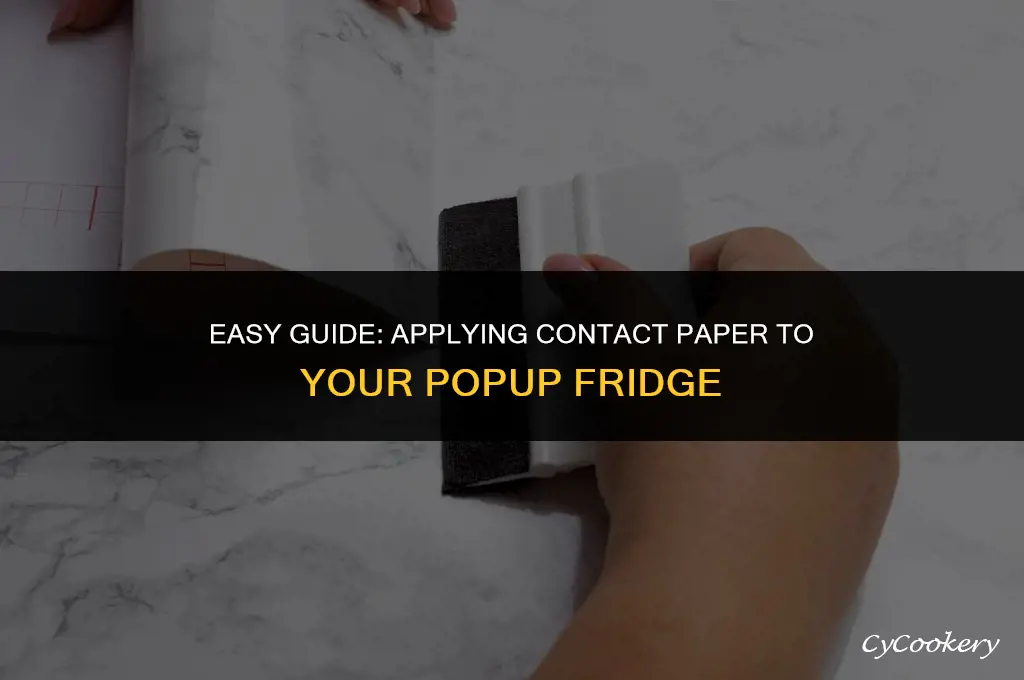 how to apply contact paper to a popup refrigerator