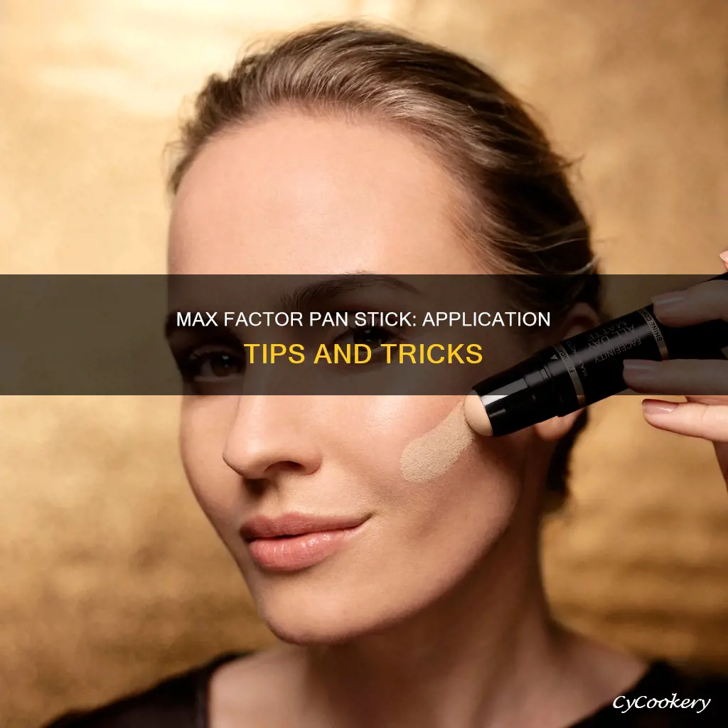 how to apply max factor pan stick