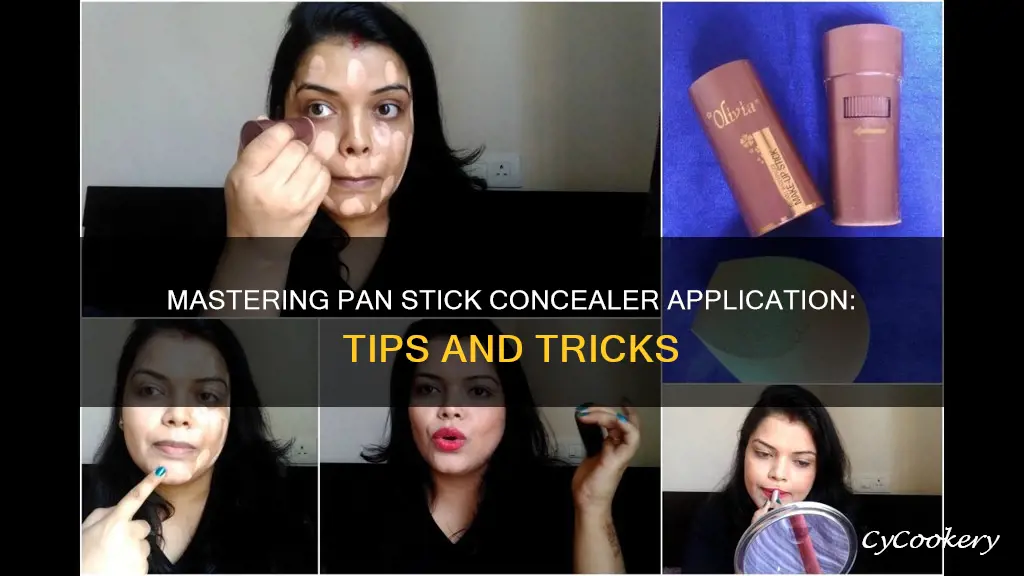 how to apply pan stick concealer