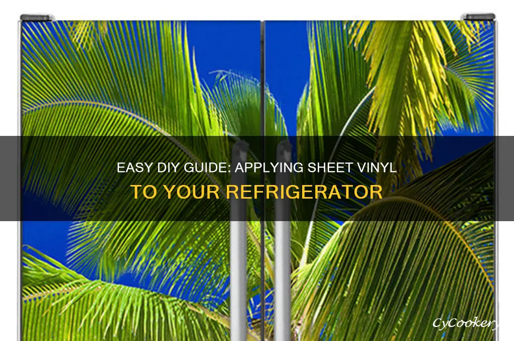 how to apply sheet vinyl to refrigerator