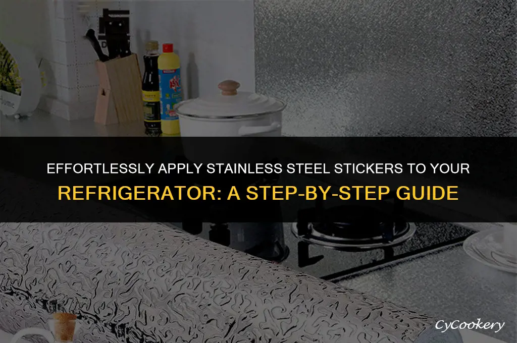 how to apply stainless steel sticker on refrigerator