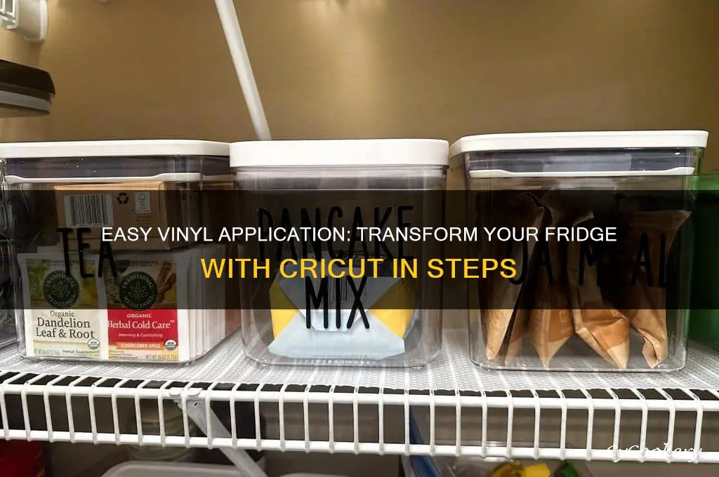 how to apply vinyl to refrigerator cricut