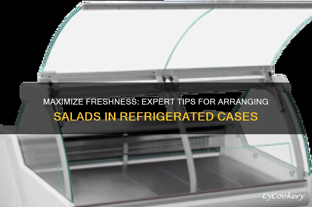 how to arrange salads in refrigerated case