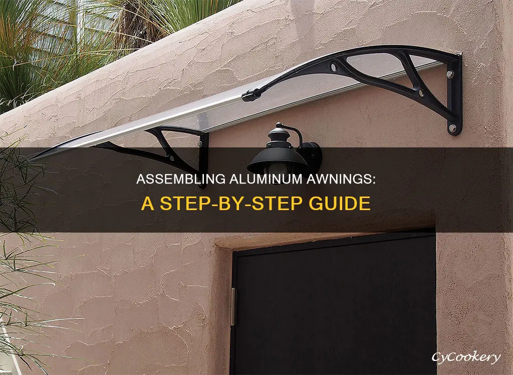 how to assemble pan type aluminum awnings