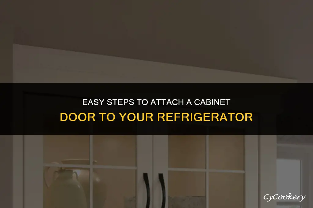 how to attach a cabinet door to a refrigerator
