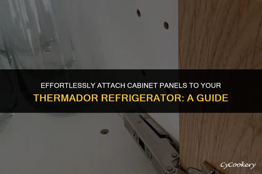 how to attach cabinet panels to thermador refrigerator