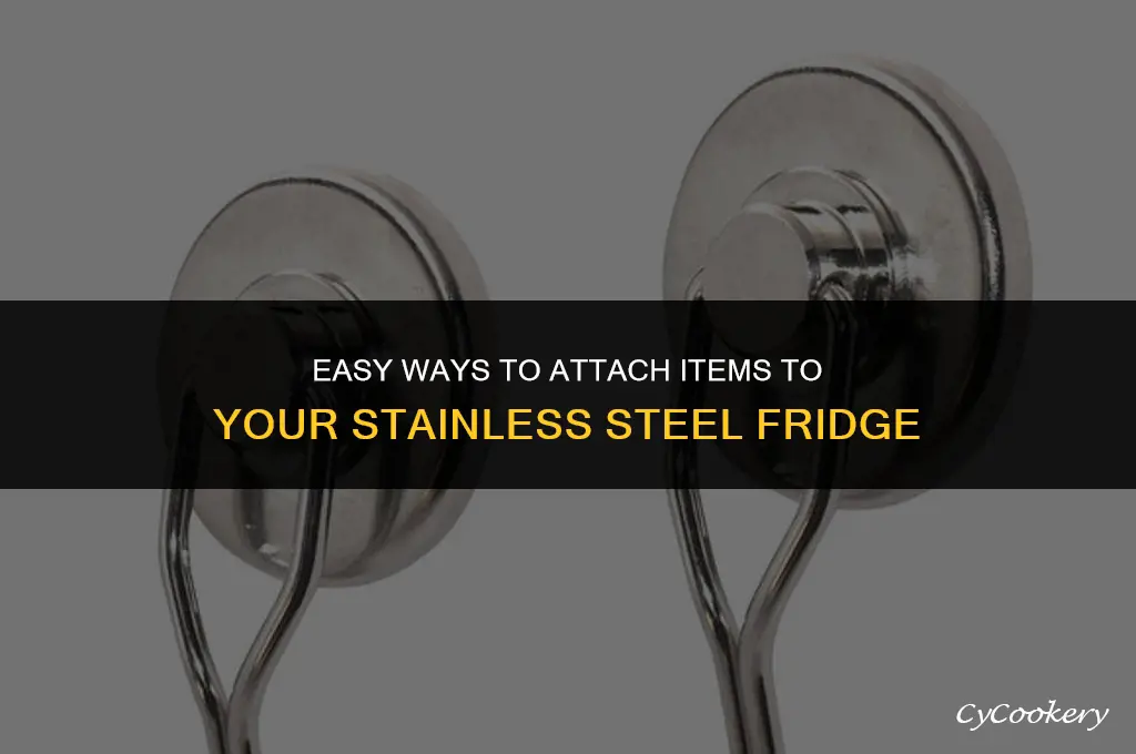 how to attach things to stainless steel refrigerator