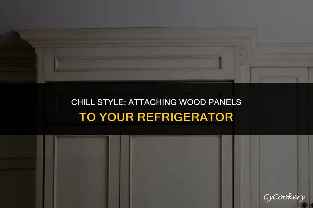 how to attach wood panels to a refrigerator