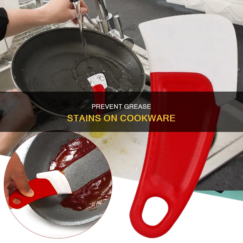 how to avoid grease stains on pots and pans