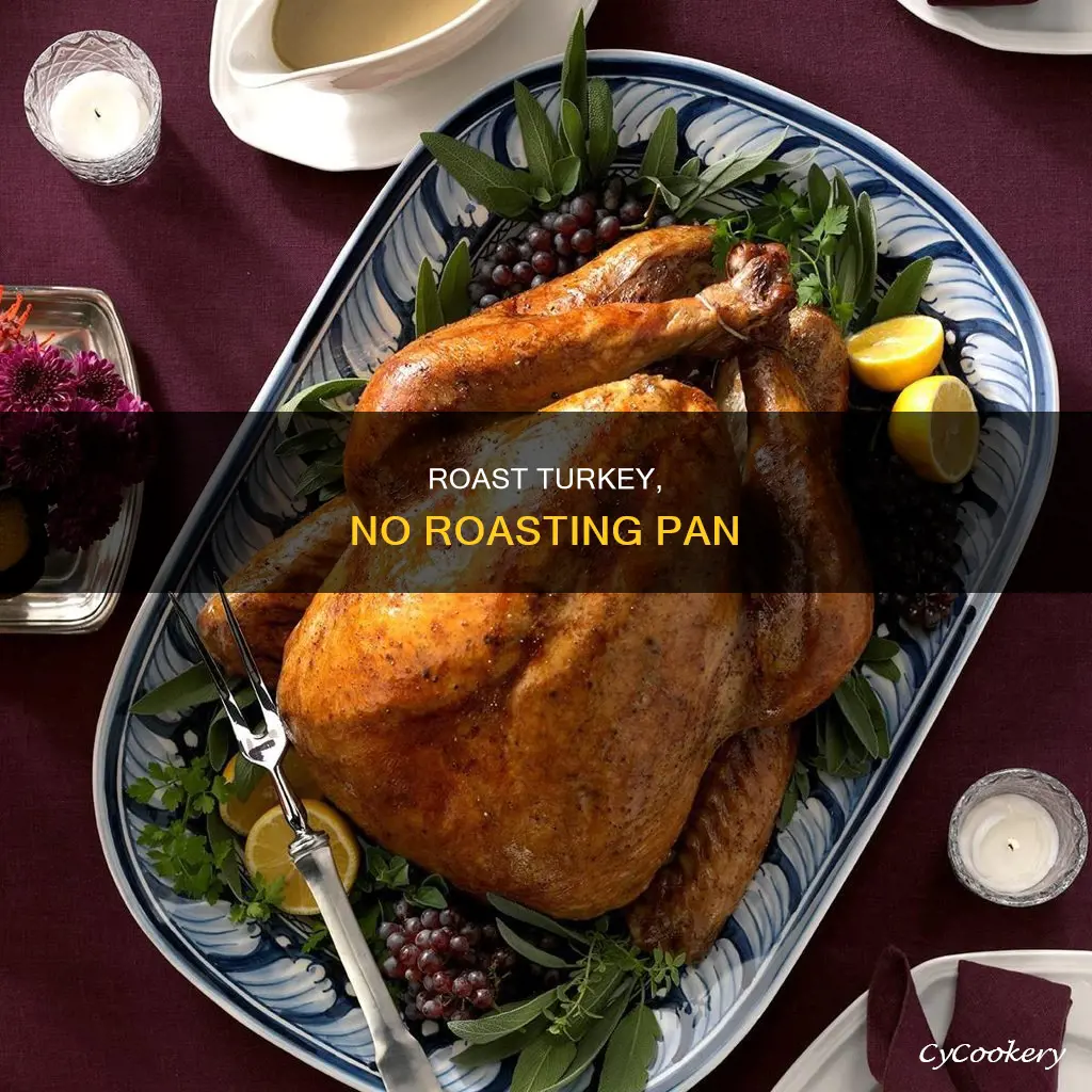 how to bake a turkey without a roasting pan