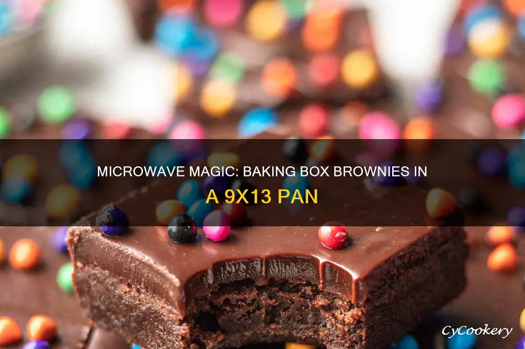 how to bake box brownies in microwave using 9x13 pan