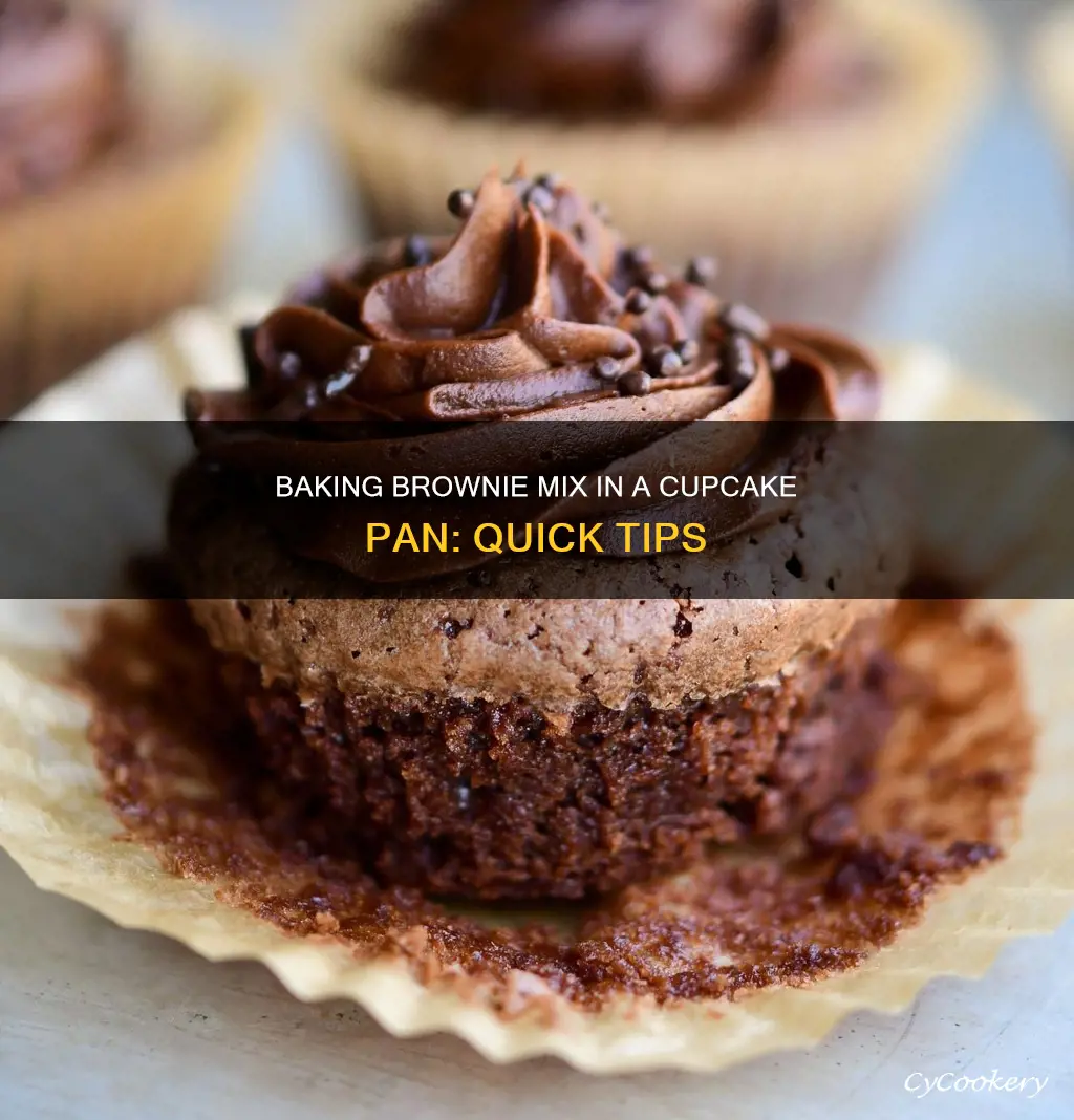 how to bake brownie mix in cupcake pan