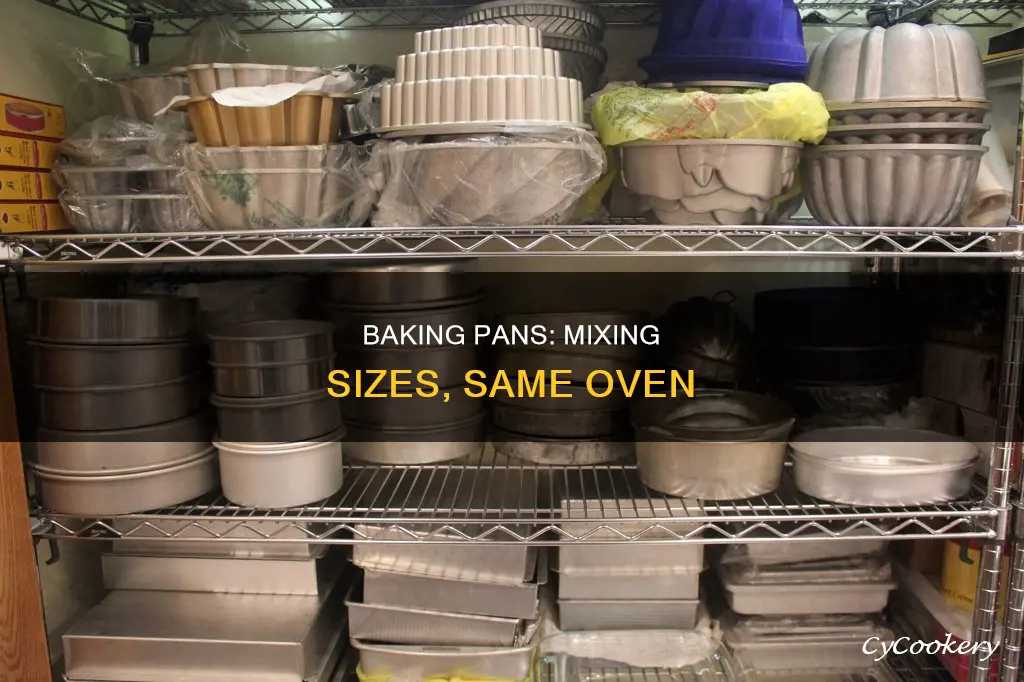 how to bake different pan sizes together